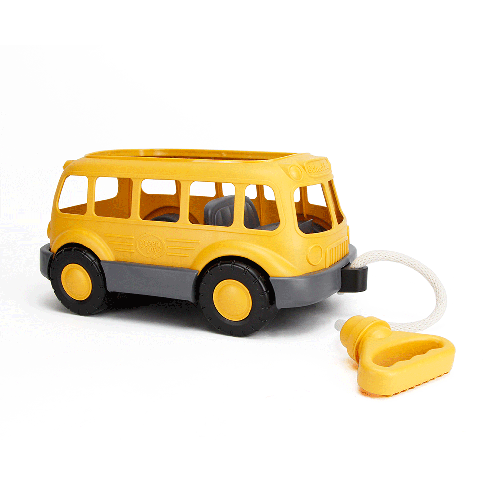 Pull Along School Bus Wagon, Made From 100% Recycled Plastic