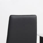 4-pieces Dining Chairs, Faux Leather Kitchen Chairs | Black