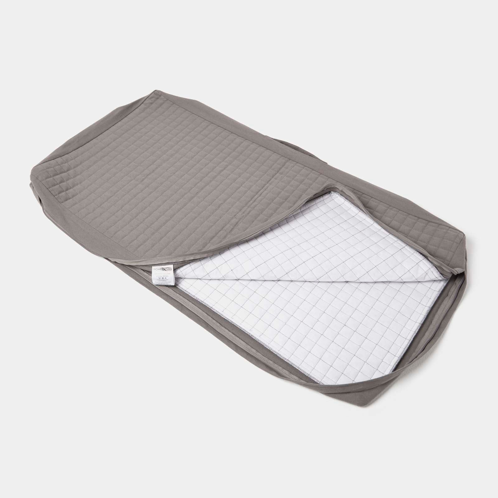 Quilted Cotton 2 Seater Orthopaedic Booster Cushion Cover | 50cm x 100cm | Grey
