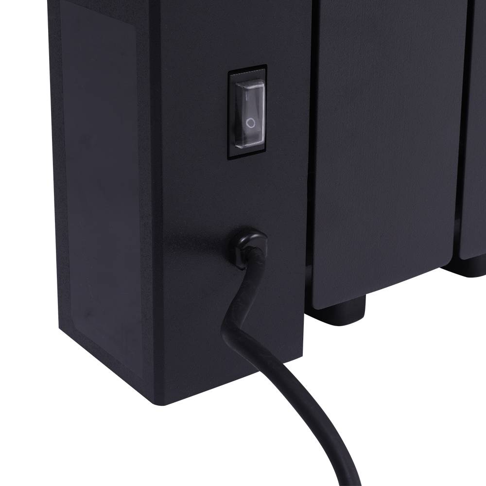 700w Wall Mounted Smart Electric Radiator With Ceramic Heating, Touch Screen & App Control Timer & Child Lock – Black