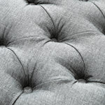 Tufted Upholstered Accent Bench Window Seat Fabric Ottoman