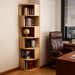 6-tier Wooden Corner Storage Shelf | Natural