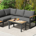 Garden Coffee Table W/ Spc Woodgrain Tabletop | Brown