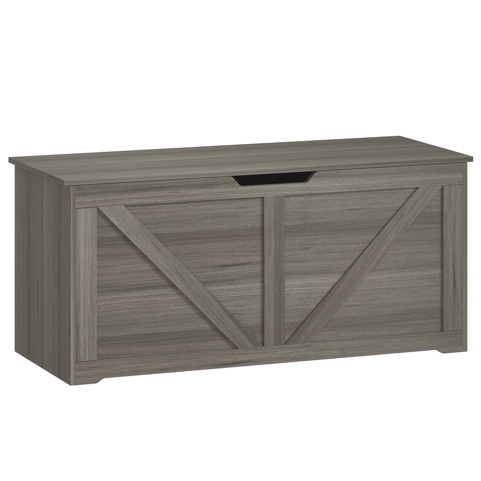 Storage Trunk For Living Room, With Safety Hinges, 100cm | Dark Grey