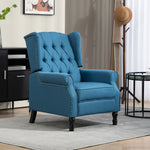 Manual Reclining Armchair W/ Footrest | Blue