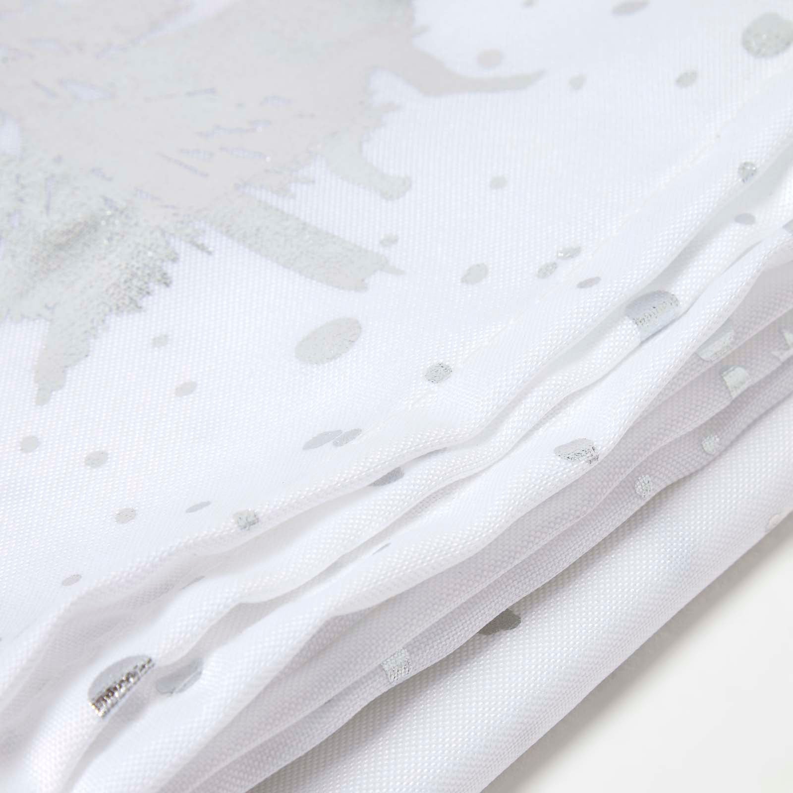 Silver Forest Christmas Table Cloth | 132 x 178cm | Silver