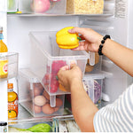 4pcs Clear Refrigerator Food Storage Container