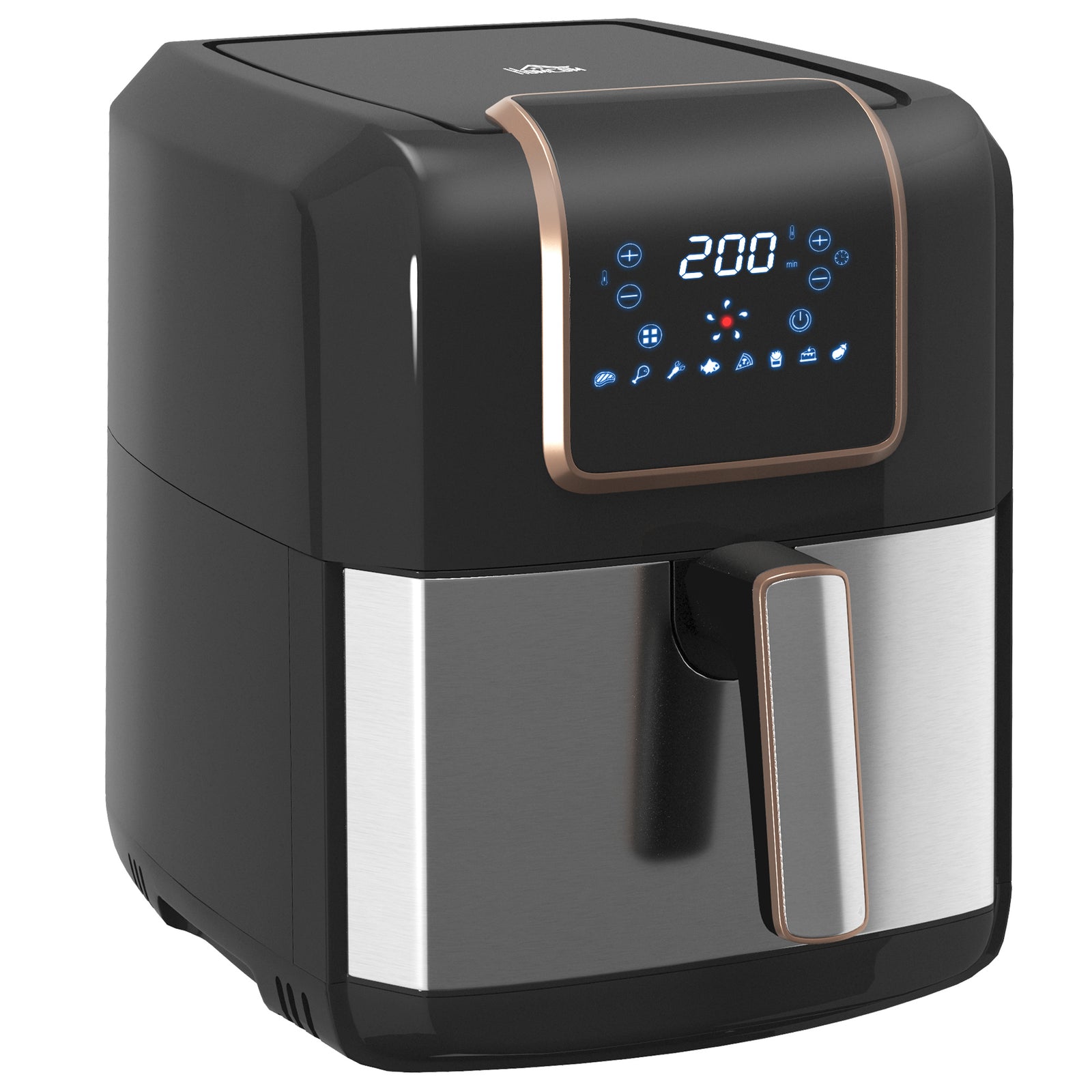 Air Fryer 1700w 6.5l With Digital Display Timer | One Size | Gold