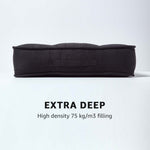 Faux Suede Armchair Booster Cushion | 50cm x 50cm | Black
