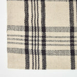 Tartan Check Non-slip 100% Wool Rug | 120cm x 80cm | Black & White