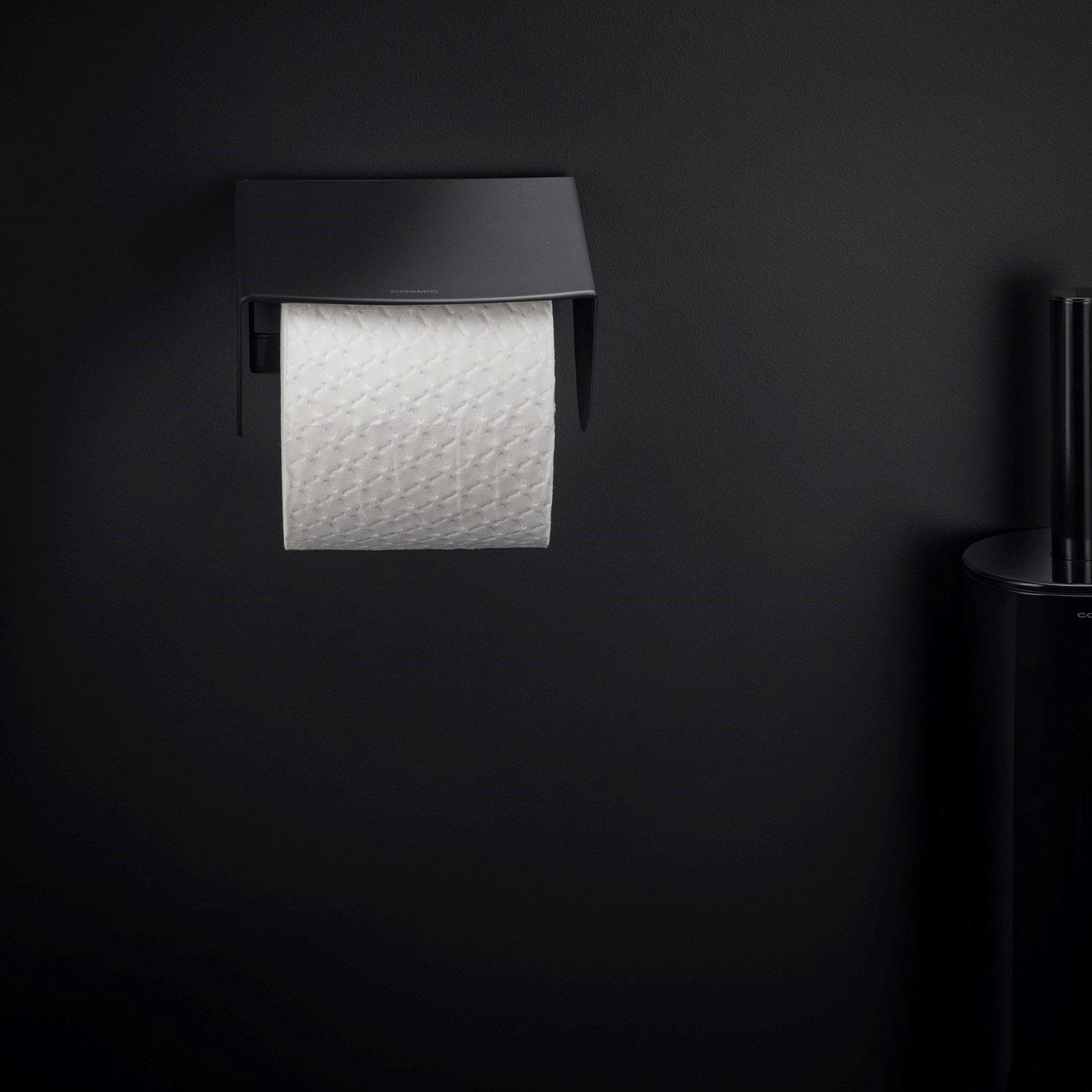 Toilet Roll Holder, Wall-mounted, 11,5 Cm. Collection Bwc | Matte Black