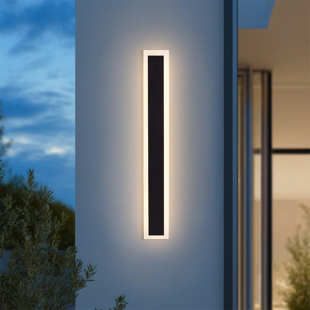 Outdoor Wall Led Light Ip65 Waterproof Long Wall Sconce For Exterior Lighting | Large | Black & White