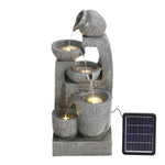 Cascade Solar-powered Water Fountain For Outdoors