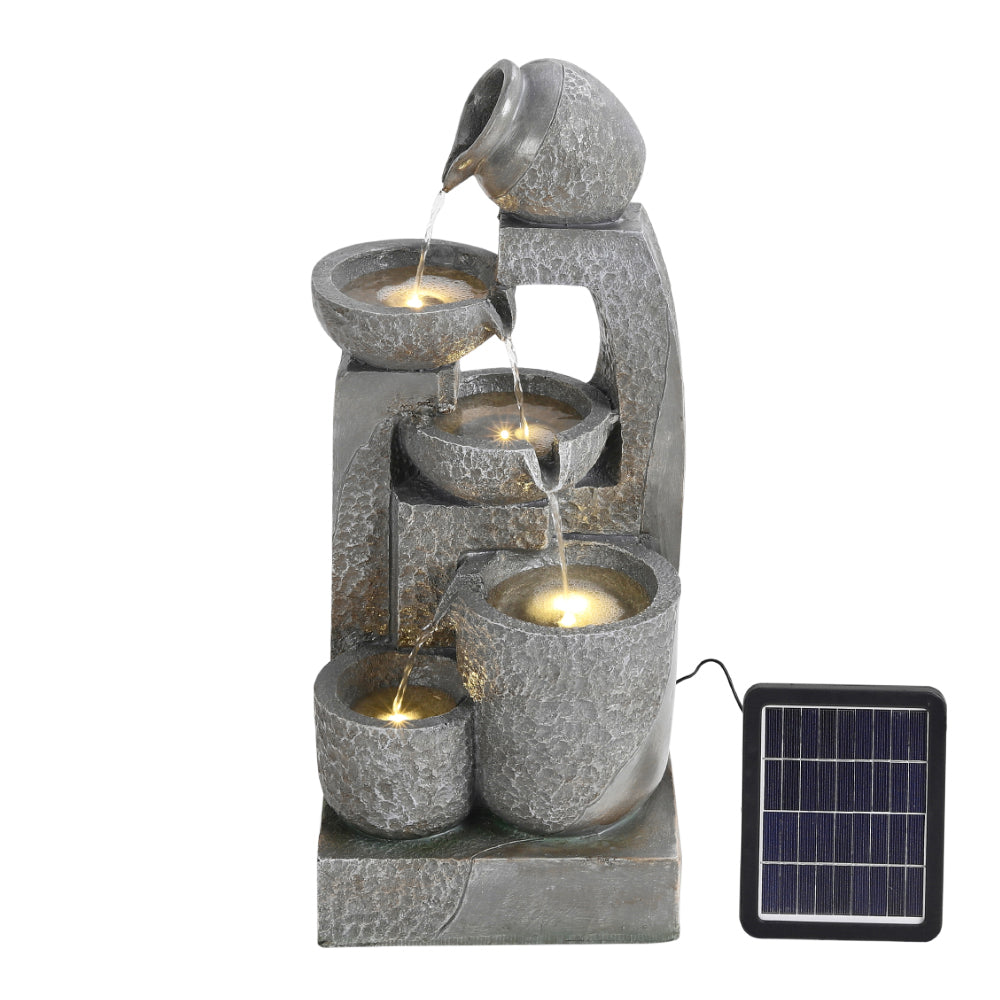 Cascade Solar-powered Water Fountain For Outdoors