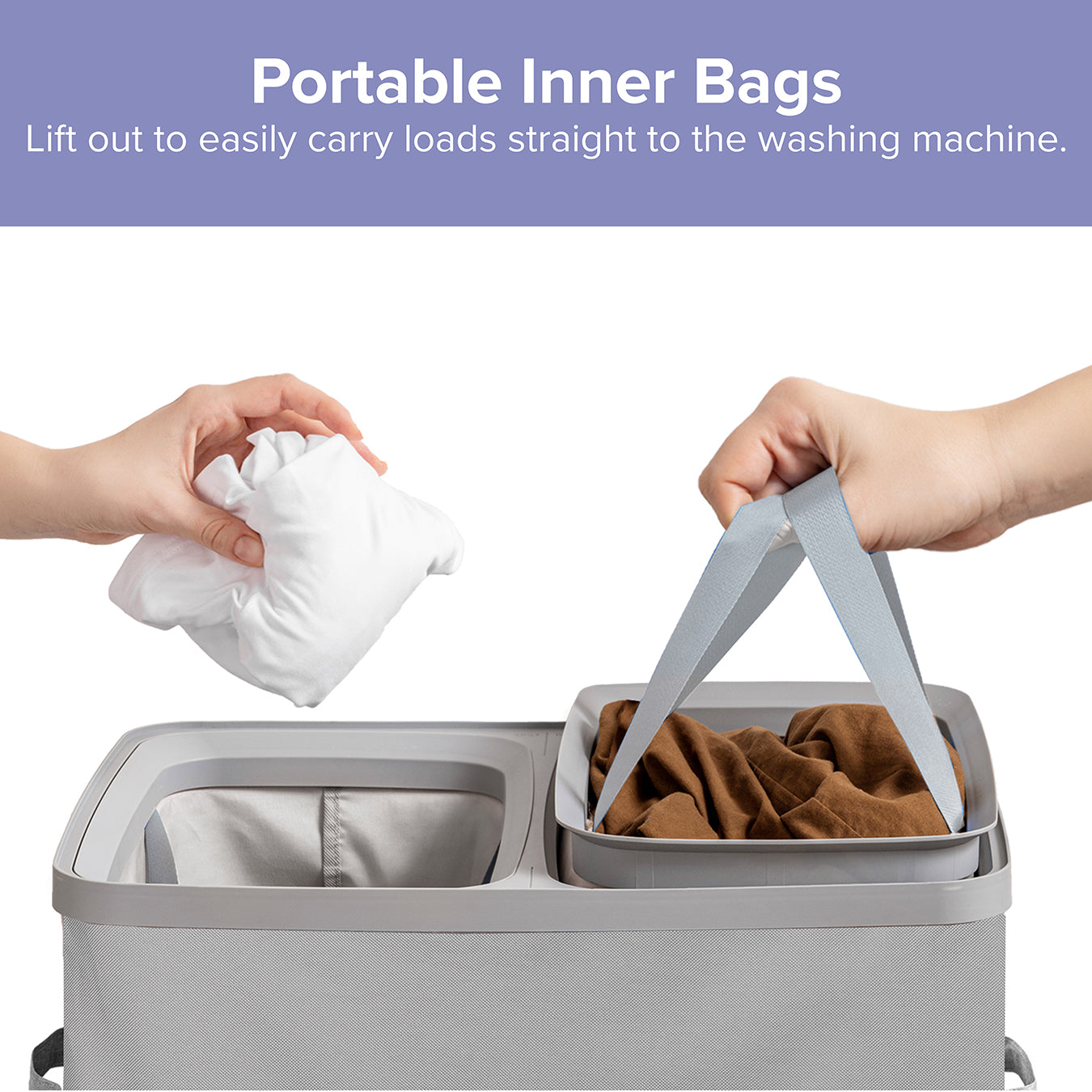 Dual Zone Laundry Basket