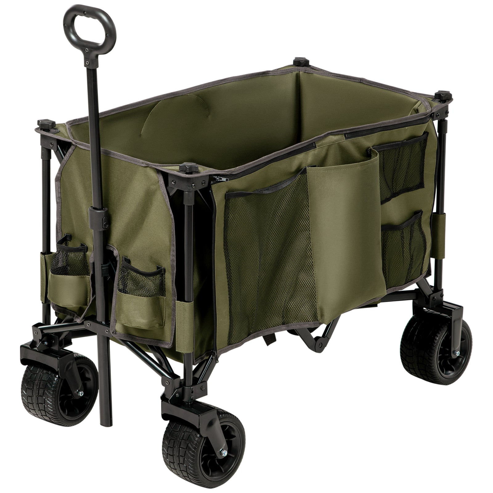 Folding Garden Camping Trolley Steel Frame | Green