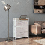 HOMCOM Bedroom Chest Of Drawers 4 Drawer Dresser W/ Shelf