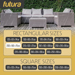Rectangular Waterproof Garden Furniture Cover, Outdoor Patio Weatherproof Rattan Sofa Shield | 200 x 160 x 70cm | Black
