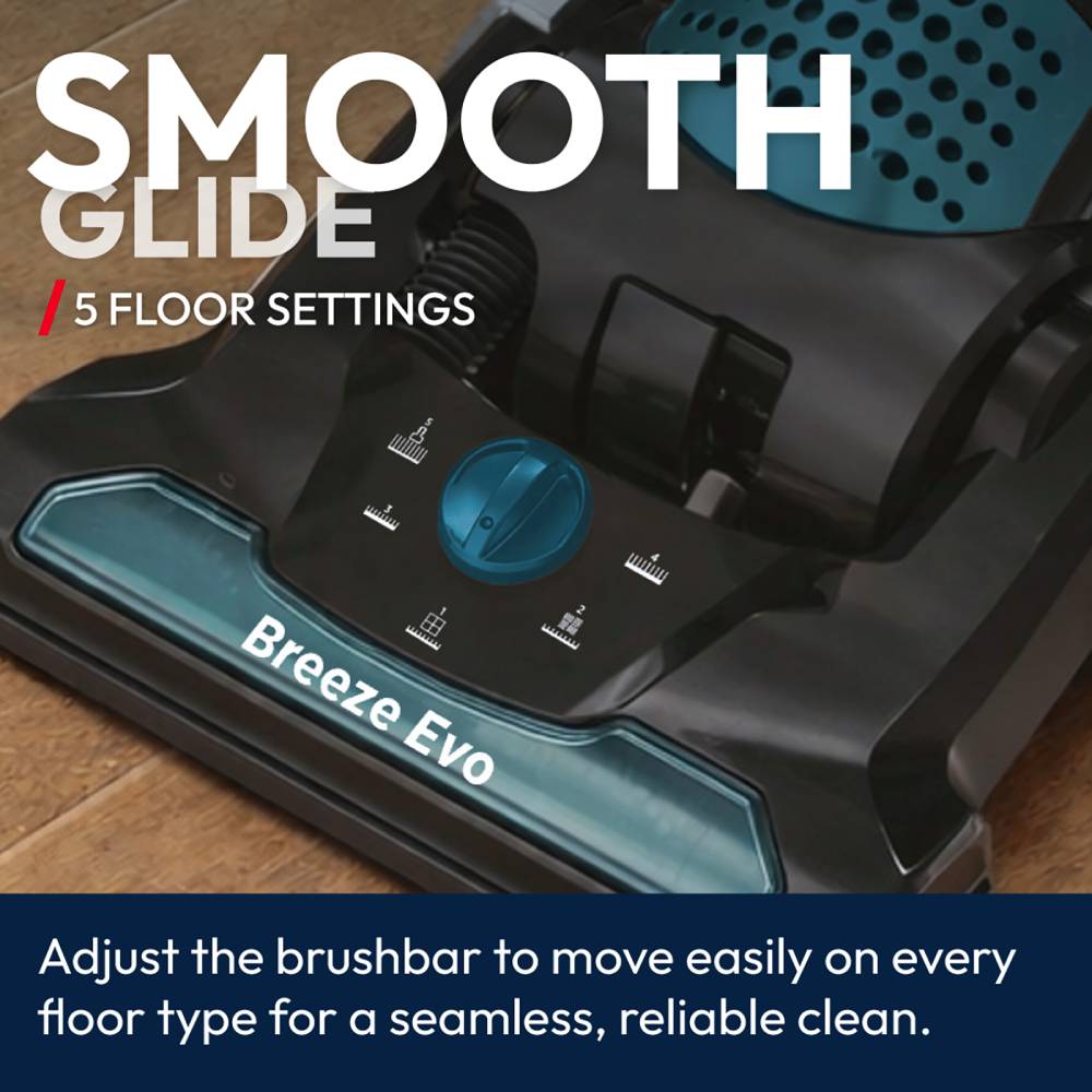 850w Upright Vacuum Cleaner With Powerful Suction, 3l Dust Cup, 5 Height Settings, Retractable Hose, Washable Epa Filter & 12.5m Cleaning Radius