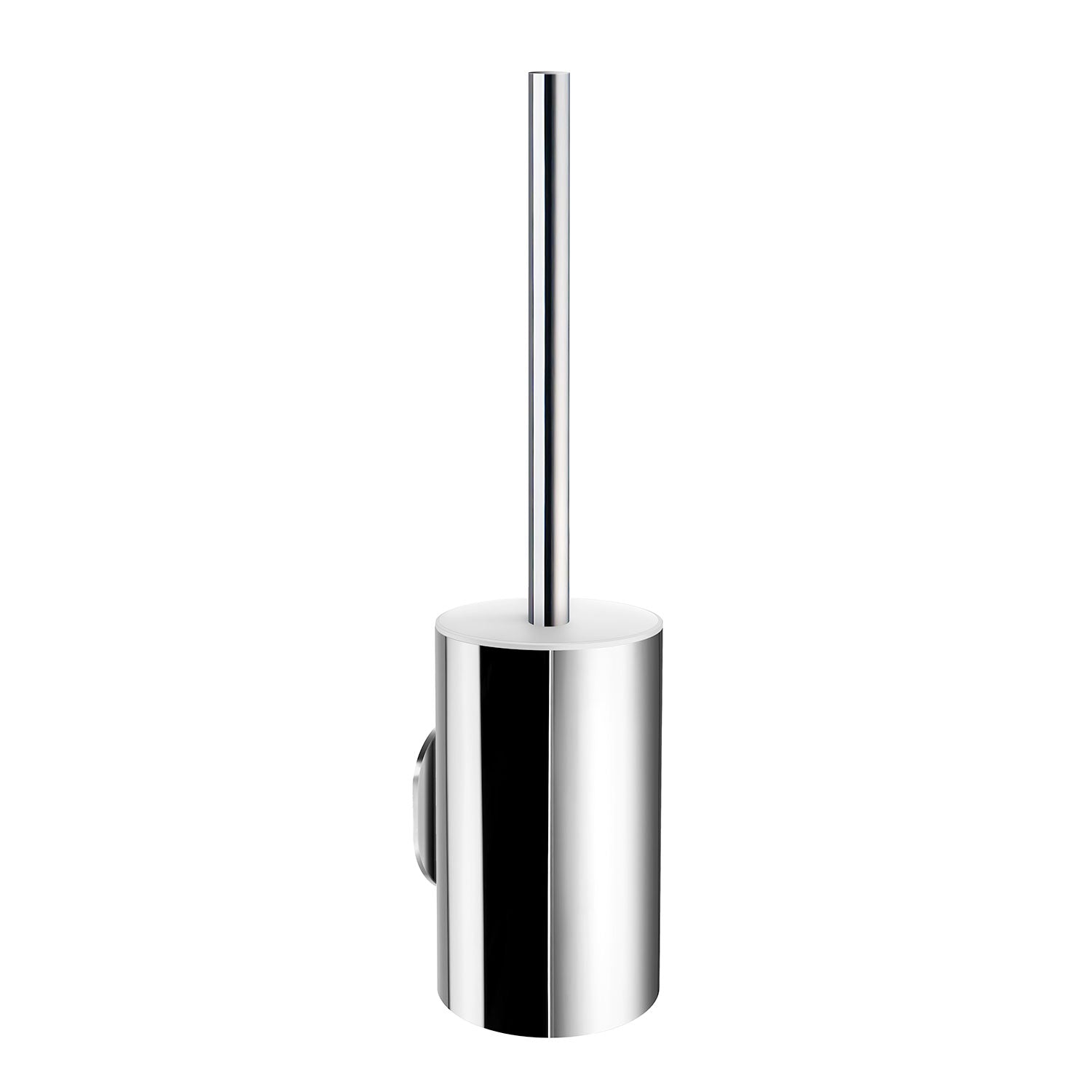 Stainless Steel Toilet Brush With Self Adhesive Wall Mount | Polished Chrome