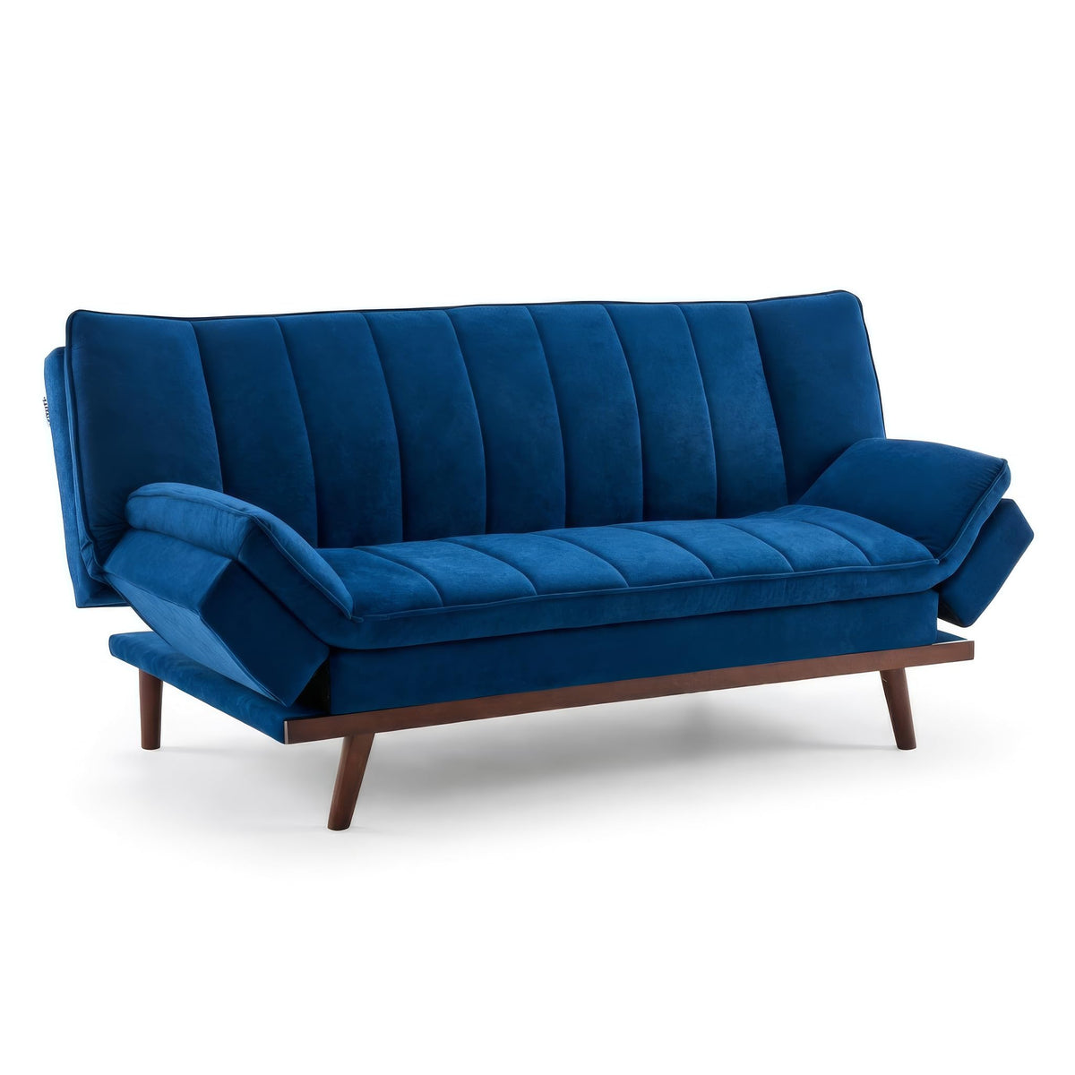 Mondaine Velvet Sofa Bed 3 Seater | Navy Blue