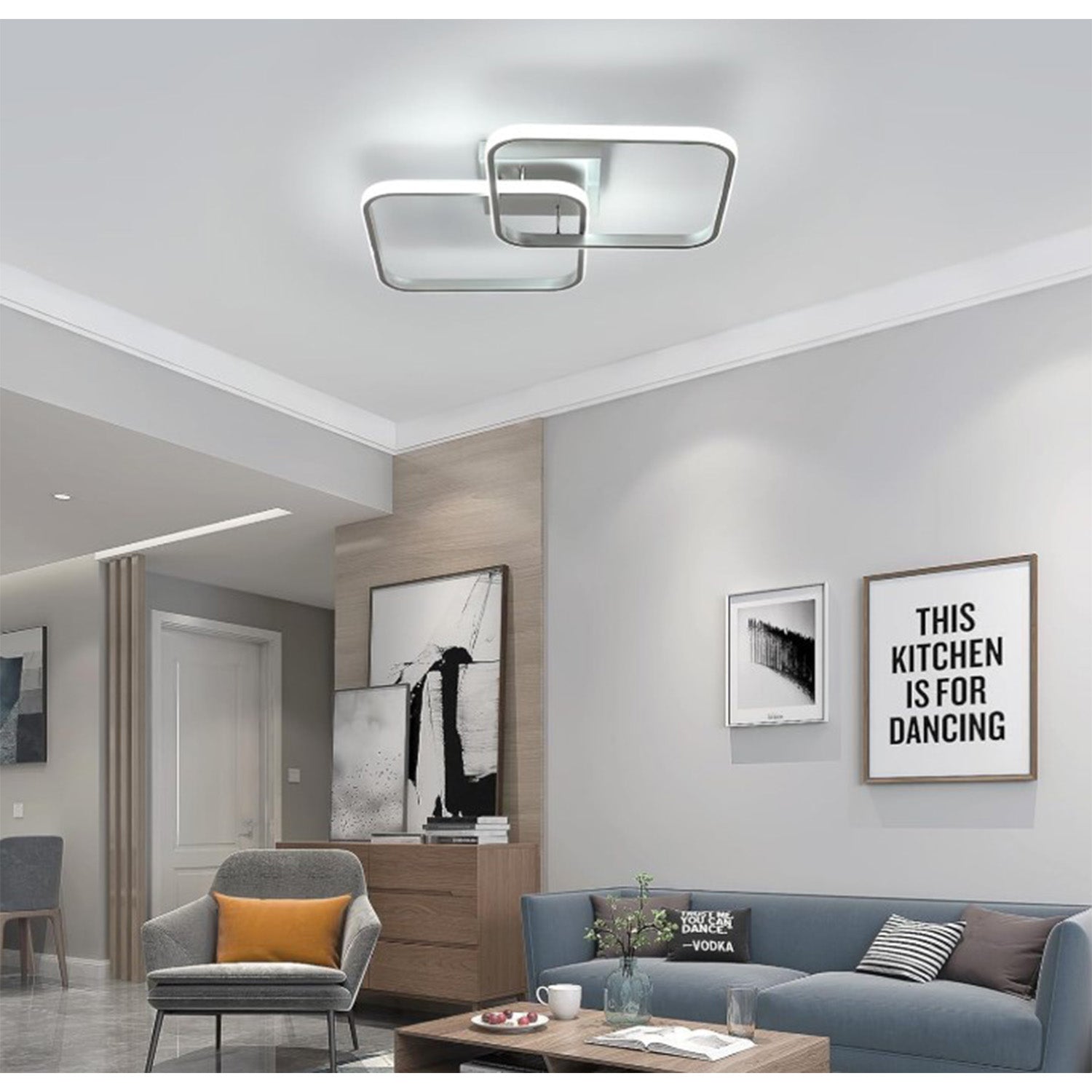 Bath Plus TB+ Modern Led Ceiling Light With Cool White