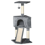 Corner Cat Tree Tower For Indoor Cats With Scratching Post, Condo | Gray