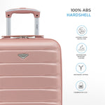 45x36x20cm Easyjet Free Cabin Bag 2 Wheel Suitcase Hard Shell Carry On | Cabin | Rose