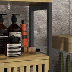 Bathroom Floor Cabinet Bamboo With Adjustable Shelf
