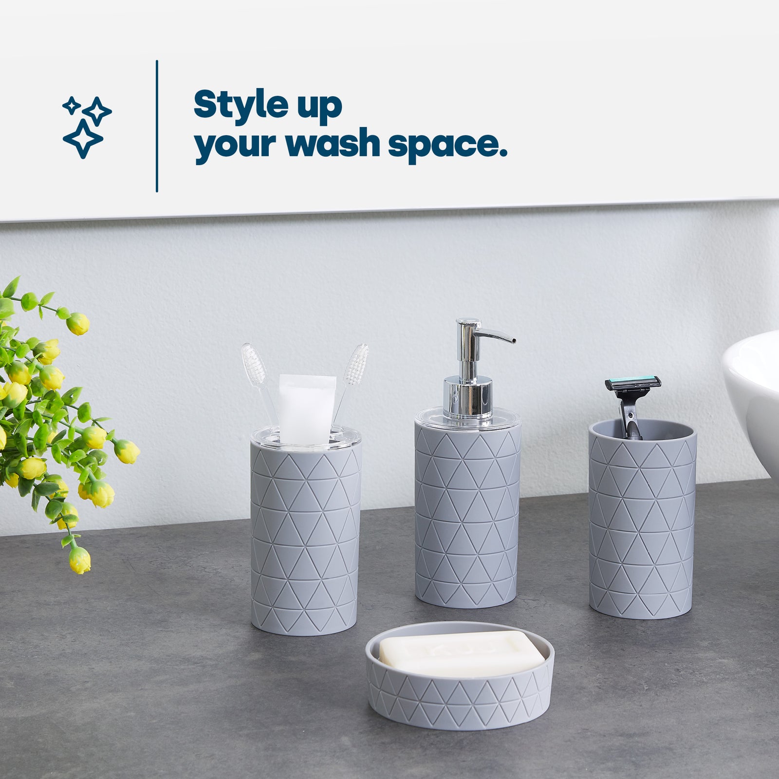 Bathroom Set - Grey
