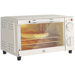 Mini Oven 9l Countertop Electric Grill With Temp Timer | One Size | Cream