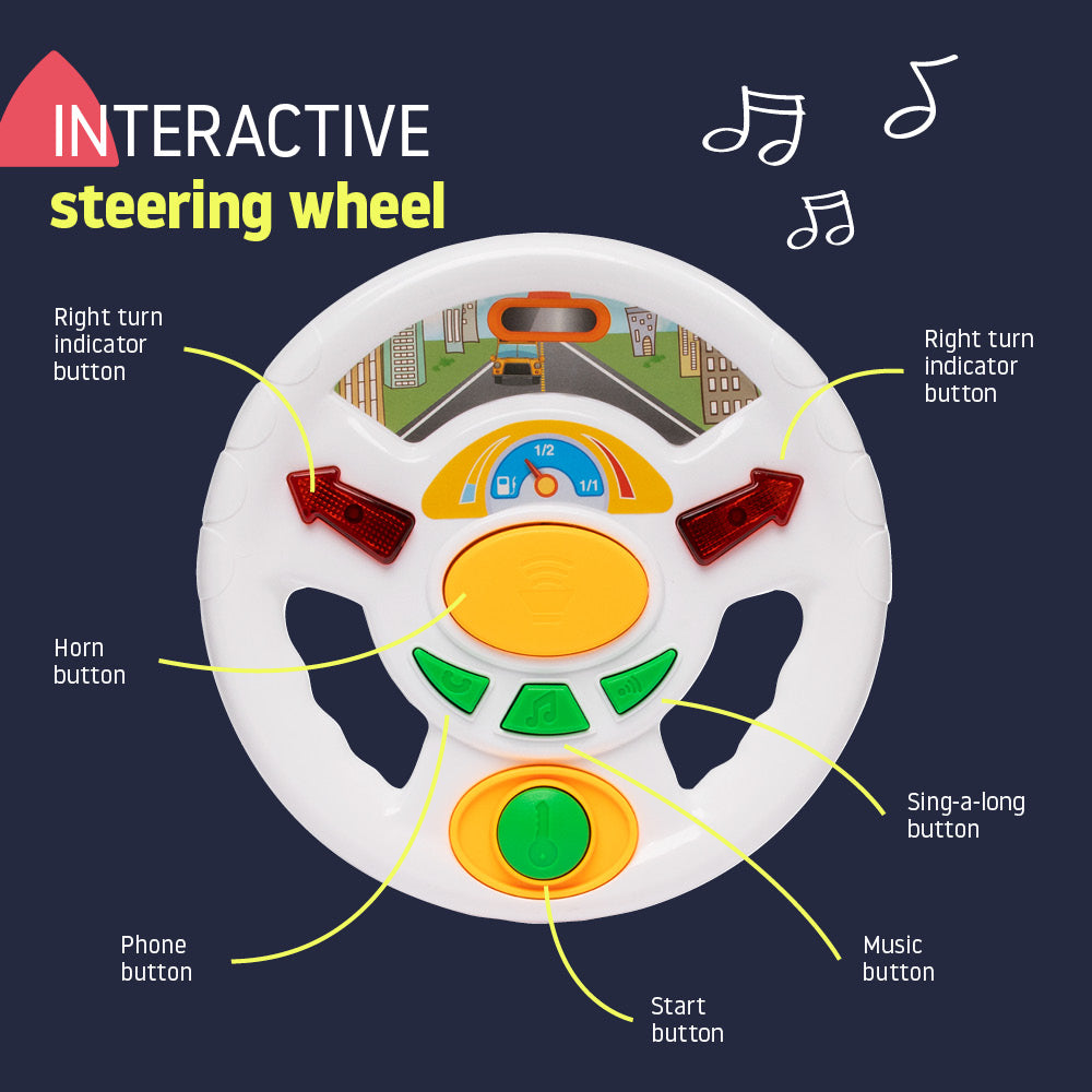 Baby Ride On Push Along Car With Steering Wheel And Horn | Blue