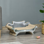 60cm Cat Scratching Board With Catnip, Cardboard Scratcher Lounger Bed
