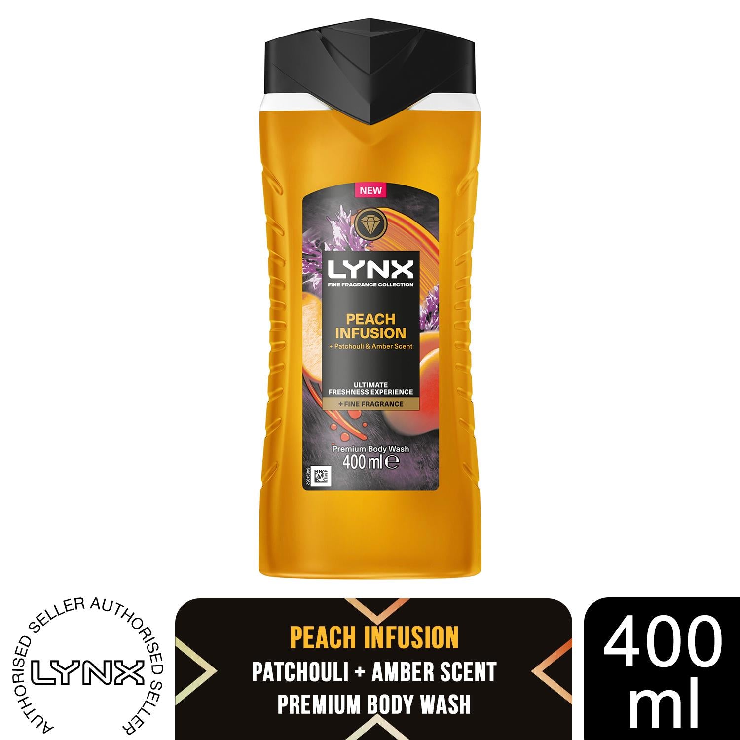 Peach Infusion Body Wash With 12hrs Of Freshness For Men, 400ml | Set-of-3