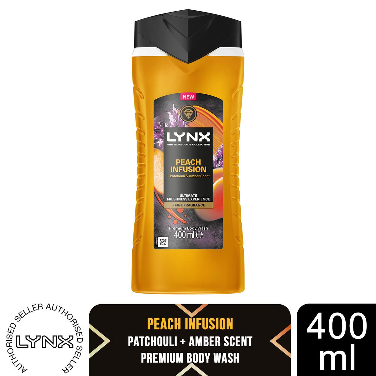 Peach Infusion Body Wash With 12hrs Of Freshness For Men, 400ml | Set of 3