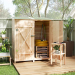 Garden Storage Shed Tool Organizer W/ Table, 140x75x157cm
