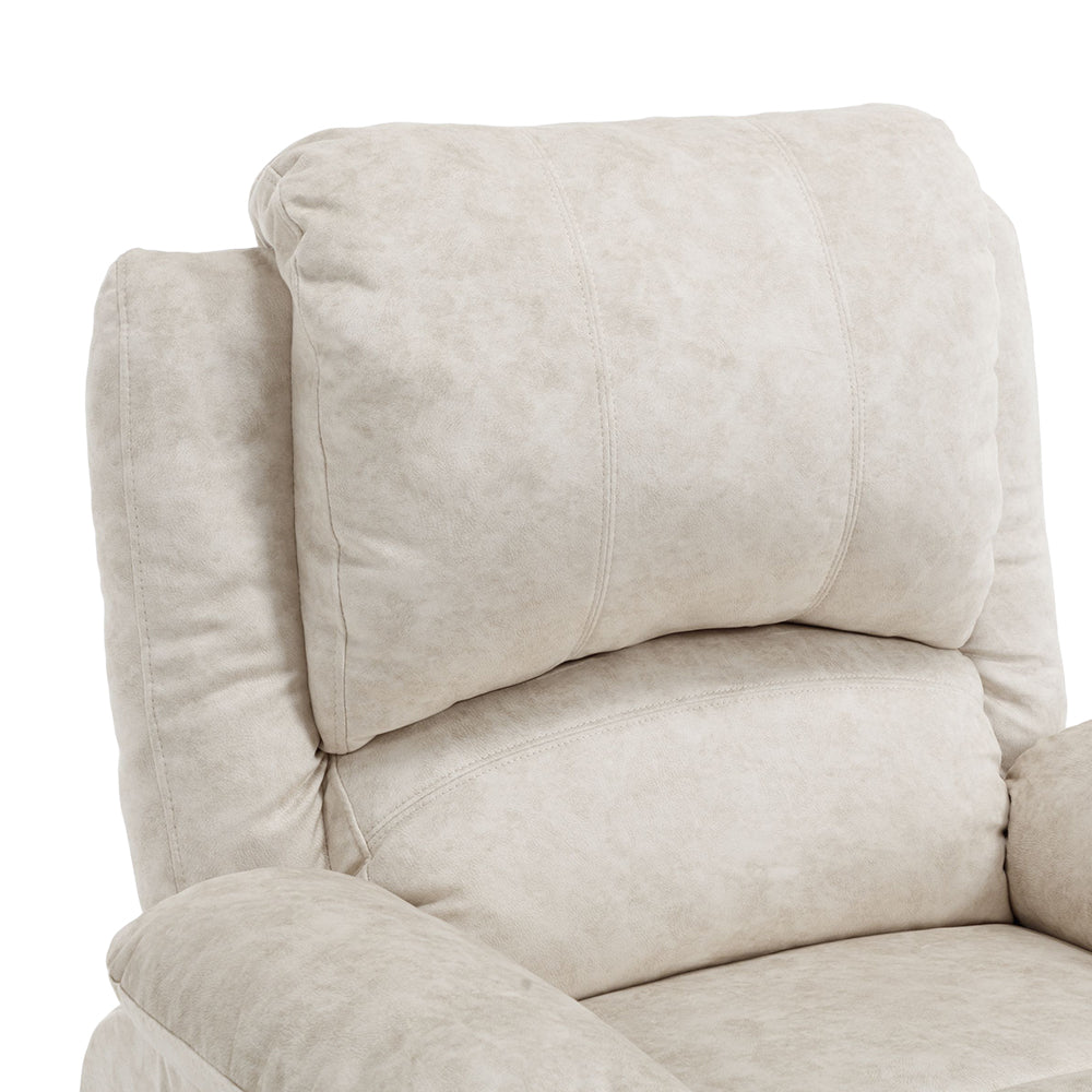 Electric Power Lift Recliner Chair Pu Leather Massage Chair With Heat, Cup Holders & Dual Remote