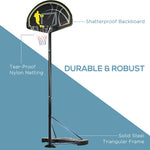 2.3-3m Basketball Hoop And Stand | Black