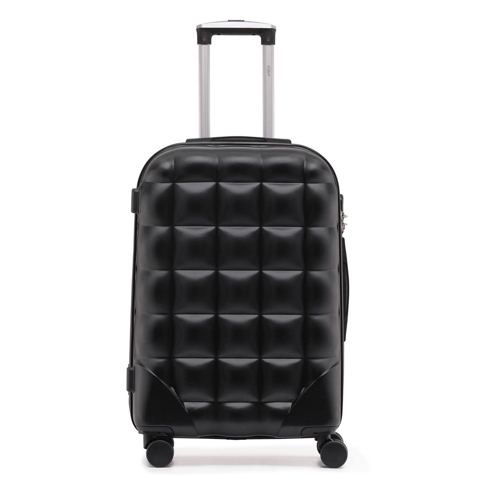 Medium 25" Hard Shell Bubble Design Check-in Suitcase Hold Luggage Bag 20kg+ | Medium | Black