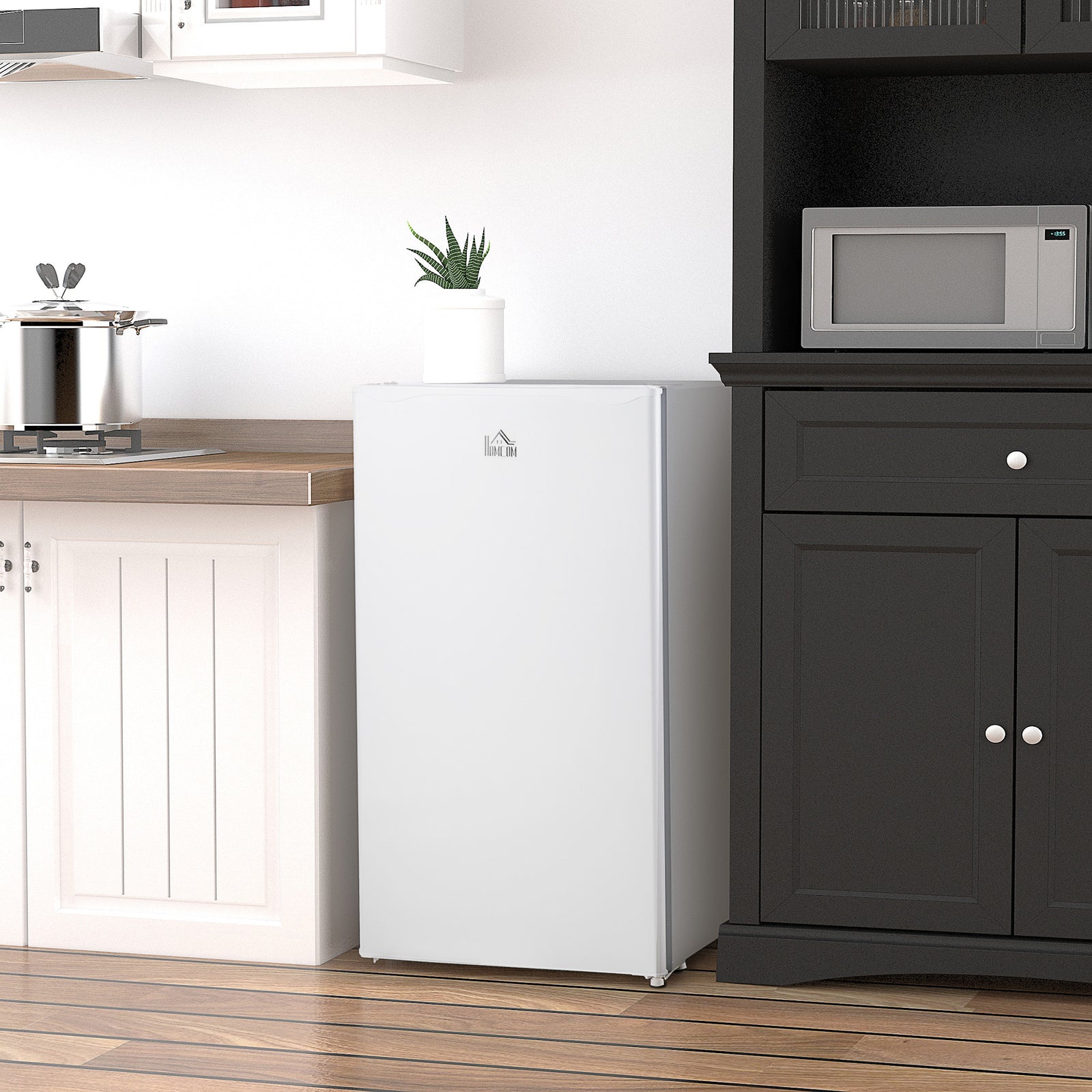 91l Freestanding Under Counter Fridge With Reversible Door | One Size | White