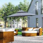 3m Cantilever Banana Parasol W/ Led Solar Lights