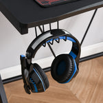 Gaming Desk With Cup Holder Cable Hole