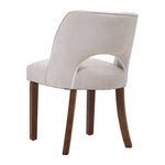 Set Of 2 Chenille Upholstered Dining Chairs | Beige