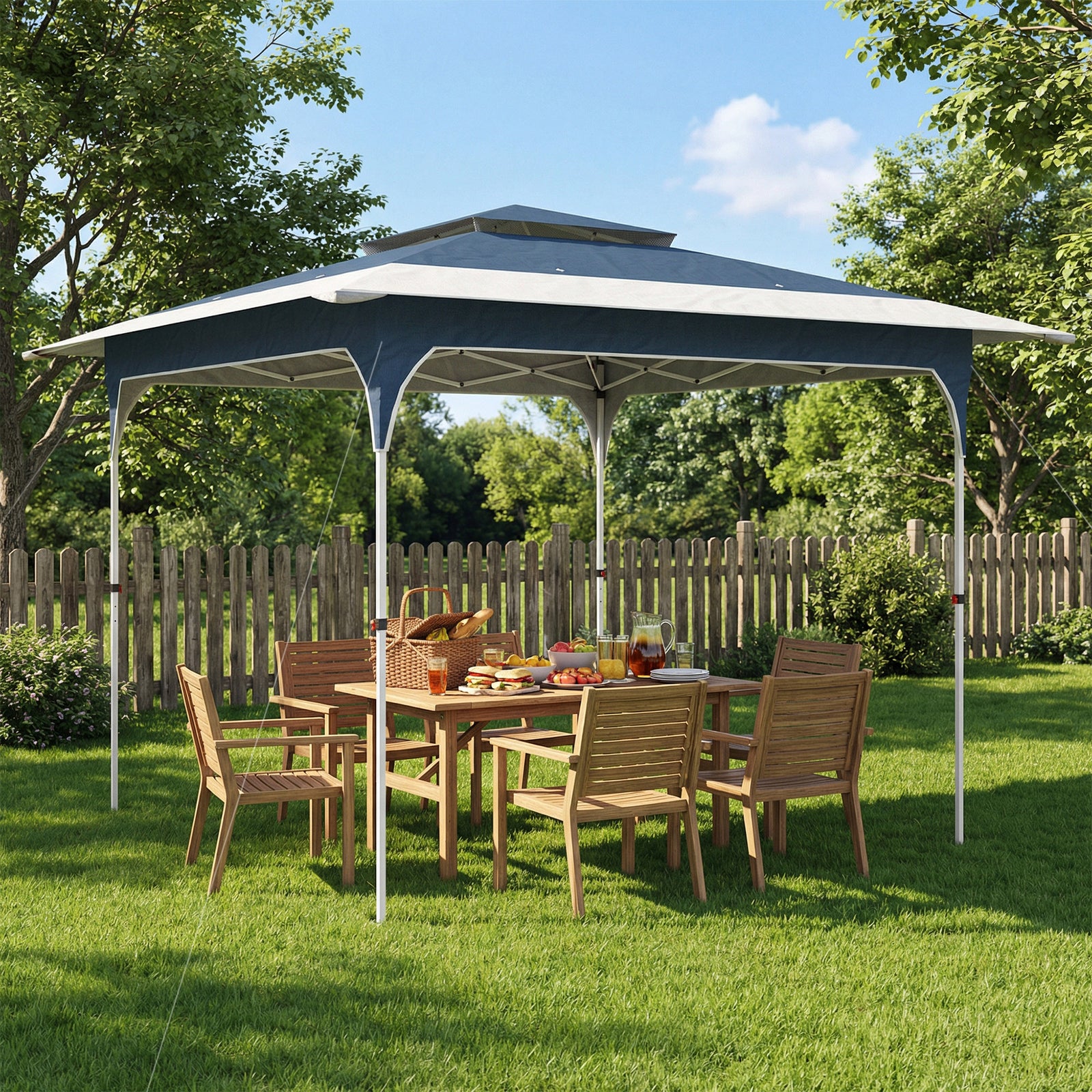 3.5 X 3.5 M Pop Up Gazebo, Upf50+ One-push Party Tent | Blue