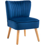 Velvet Accent Chair Occasional Tub Chair Living Room | One Size | Blue
