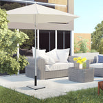 12kg Parasol Base Concrete W/ Adjustable Foot Pad, White