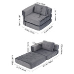 Folding Sofa Bed With Pillow | Grey
