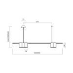 Pendant Light (strip) Genesis 5xgu10 | Black