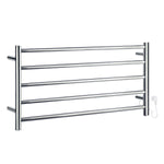 Polished Stainless Steel Heated Rail Towel Warmer Radiator | Polished Stainless Steel
