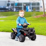 6v Kids Electric Ride On Car Toddler Quad Bike Atv For 18-36 Month | Black